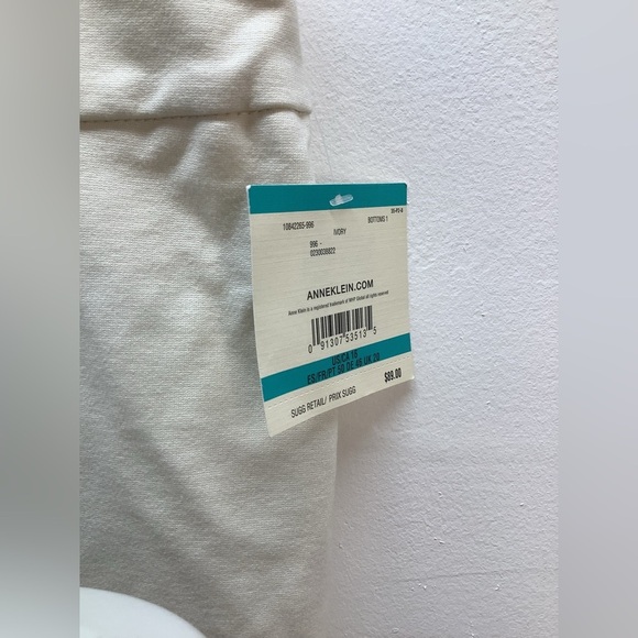 Anne Klein Size 16 Cream Trousers. MSRP$89. New With Tags. - Picture 5 of 9